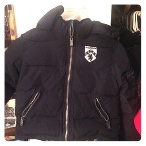 Boys Navy Tommy Hilfiger Logo Crest Winter Jacket